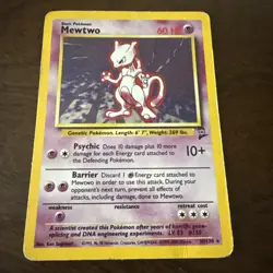 Pokemon TCG Mewtwo Base Set 10/102 Holo 1999-2000 Wizards Base Set Copyright... - Image 2