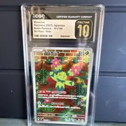 CGC 10 Maractus Art Rare Holo 101/100 Battle Partners Japanese Pokemon TCG - Image 1