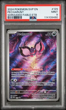 2024 POKEMON SVP EN-SV BLACK STAR PROMO #129 PECHARUNT PSA 9 - Image 1