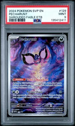 2024 POKEMON SVP EN-SV BLACK STAR PROMO #129 PECHARUNT PSA 9 - Image 1