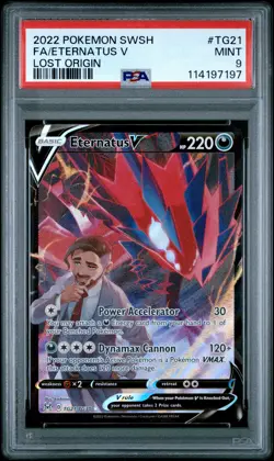 2022 POKEMON SWORD & SHIELD LOST ORIGIN #TG21 FULL ART/ETERNATUS V PSA 9 - Image 1