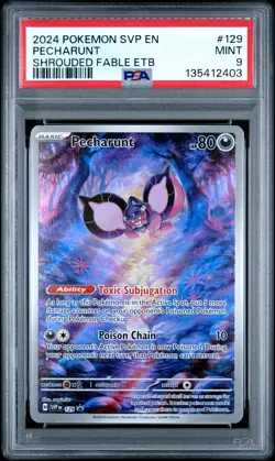 2024 POKEMON SVP EN-SV BLACK STAR PROMO #129 PECHARUNT PSA 9 - Image 1