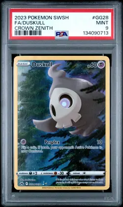2023 POKEMON SWORD & SHIELD CROWN ZENITH #GG28 FULL ART/DUSKULL PSA 9 - Image 1