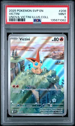 2025 POKEMON SVP PROMO UNOVA VICTINI ILLUSTRATION COLLECTION #208 VICTINI PSA 9 - Image 1
