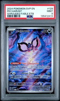 2024 POKEMON SVP EN-SV BLACK STAR PROMO #129 PECHARUNT PSA 9 - Image 1