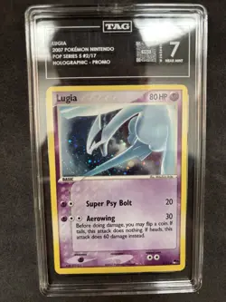 Pokemon Lugia 002/017 POP Series 5 Holo Promo Rare TAG Graded 7 2007 - Image 1