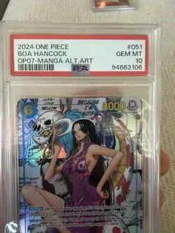 2024 ONE PIECE ENGLISH MANGA ALT ART OP07-051 BOA HANCOCK PSA 10 - Image 2