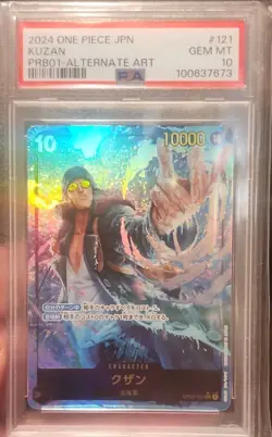 One Piece CCG Kuzan PRB01-Alternate Art 121 Holo PSA 10 Japanese 2024 - Image 1