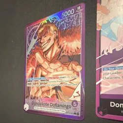 Bandai One Piece CCG Donquixote Doflamingo OP14-060 Leader Holo Special - Image 3