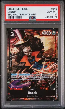 One Piece Brook (Alt Art) EB01-046 PSA 10 Extra Booster Memorial Collection - Image 1