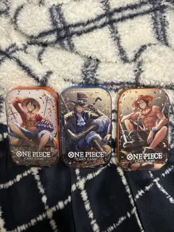 ONE PIECE FACTORY SEALED TIN PACK SET OF 3 VOL.2 LUFFY, ACE, SABO OP13 - Image 1