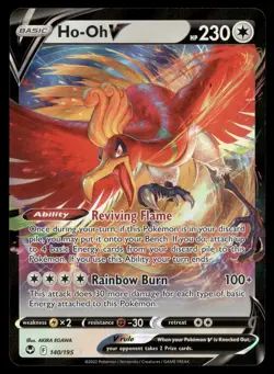 Ho-Oh V 140/195 SWSH12: Silver Tempest Pokemon TCG - Image 1