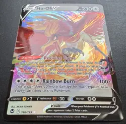Ho-Oh V 140/195 Ultra Rare Silver Tempest Pokemon TCG NM - Image 2