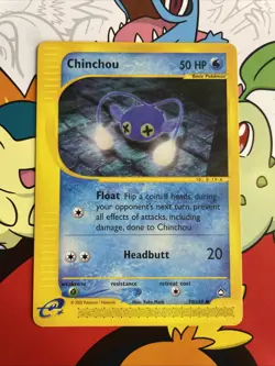 Chinchou 70/147 Common Aquapolis Pokemon Card NM - Image 1