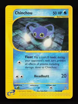 Chinchou 70/147 Common Aquapolis Pokemon Card - Image 1