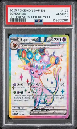 2025 POKEMON SVP EN-SV BLACK STAR PROMO #175 ESPEON EX PSA 10 - Image 1