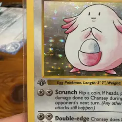 Chansey 3/102 Base Set 1st Edition Shadowless Holo Rare 1999 - Image 4