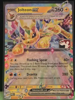 Pokemon TCG Play Jolteon EX Prize Pack Series 7 Stamped Card 030/131 - Image 1