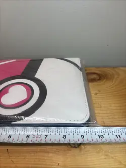 Pokemon card binder for Pokemon cards, 50 sleeves, 9.5x7" pink/white cover - Image 4