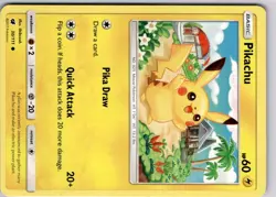 Pokemon Pikachu 30/111 Sun Moon Crimson Invasion Common Trading Card TCG - Image 5