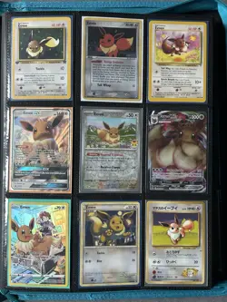 Pokemon Binder Collection Vintage Eevee, Modern Ultra Rare Full Art - Image 1