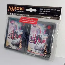 Ultra Pro Magic MTG 80 Deck Protector Sleeves Return to Ravnica Izzet - Image 1