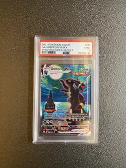 2021 Pokemon SWSH - FA/Umbreon Vmax Evolving Skies - Secret #215 PSA 9 - Image 1