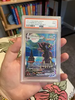 2021 Pokemon SWSH - FA/Umbreon Vmax Evolving Skies - Secret #215 PSA 9 - Image 2