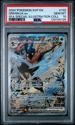 2024 POKEMON SVP EN-SV BLACK STAR PROMO #132 GRENINJA EX PSA 10 - Image 1