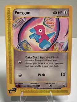 LP+ Porygon 103b/147 Regular/Non-Holo Aquapolis AUTHENTIC Pokemon Card - Image 1