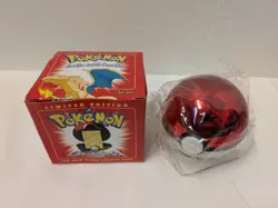1999 B.K. Pokemon Charizard Pokeball Sealed 23 Karat Gold Plated Trading Red Box - Image 1