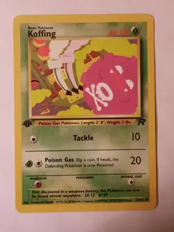 Pokemon Card TCG: Koffing 58/82 Team Rocket 1st Edition WOTC - Image 1