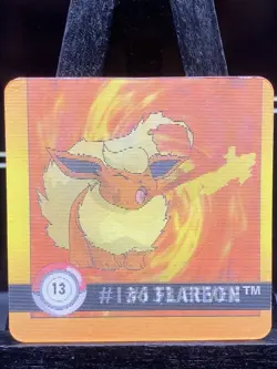 1999 Artbox Pokemon Action Flipz - Premier Edition Flareon Eevee #13 NM - Image 3