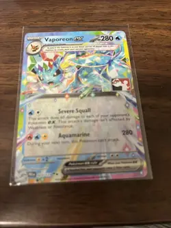 Vaporeon ex 023/131 NM STAMPED Prize Pack Series 7 [Play! Pokemon Prismatic PRE] - Image 2
