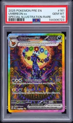 Pokemon 2025 Umbreon ex 161/131 SIR Prismatic Evolutions GEM MINT PSA 10 - Image 1