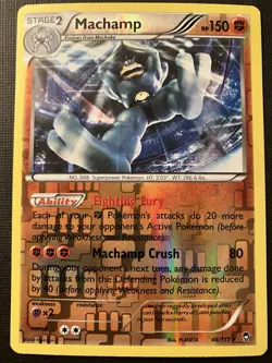 Machamp 46/111 Pokemon XY Furious Fists 2014 Reverse Holo NM - Image 1