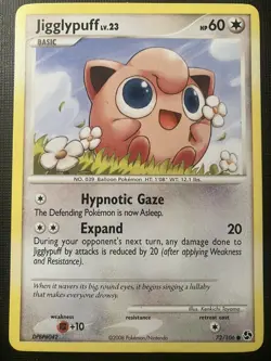 Jigglypuff 72/106 Pokemon Diamond & Pearl Great Encounters 2008 Regular LP - Image 1