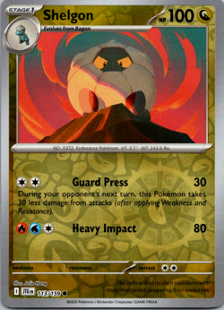 ✨Pokemon - Shelgon - Reverse Holo - Common - 113/159 - Journey Together (NM)✨ - Image 1