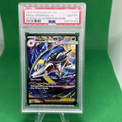 2025 POKEMON PHANTASMAL FLAMES SPECIAL ILLUSTRATION RARE MEGA SHARPEDO EX PSA 10 - Image 1