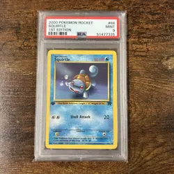 2000 Pokemon Rocket Squirtle 1st Edition PSA 9 Mint #68 Base - Image 1