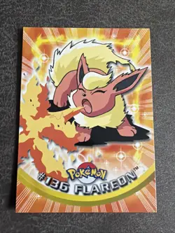 Flareon #136 Pokemon 2000 Topps TV LP - Image 1