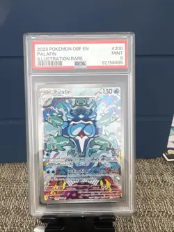 2023 POKEMON OBF EN-OBSIDIAN FLAMES ILLUSTRATION RARE #200 PALAFIN PSA 9 - Image 1
