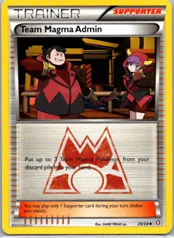 Pokemon TCG Team Magma Admin 29/34 Double Crisis LP - Image 1