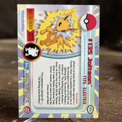 2000 Topps Pokemon Series 3 #135 Jolteon TV Animation Edition Blue NMT - Image 2