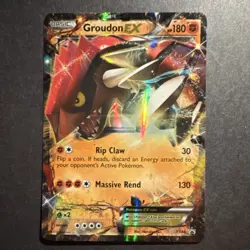 Pokemon TCG Groudon EX XY42 XY Promo Holo Ancient Basic 180HP Rip Claw - Image 1