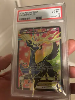 2014 POKEMON XY #146 FULL ART/XERNEAS EX PSA 6 - Image 3