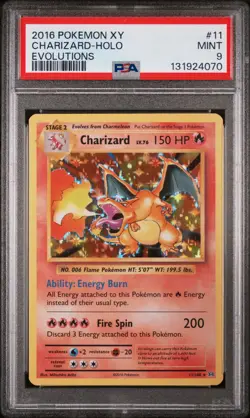2016 POKEMON XY EVOLUTIONS #11 CHARIZARD-HOLO PSA 9 - Image 1