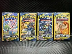 🔥Pokemon Sun & Moon Unbroken Bonds 3 Card Mini Booster Pack 4 Packs Art Set🔥 - Image 1