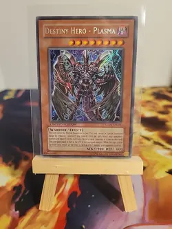 Yugioh! Destiny HERO Plasma CT04-EN003 2007 Secret Rare MP - Image 1