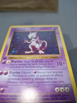 Pokemon Mewtwo Holo 10/102 Base Set 1st Edition Shadowless Near Mint - Image 5